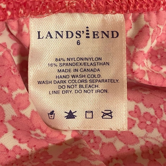 Lands’ End Women’s Pink and White Floral Swim Skirt (No Bottom - Skirt Only) - Picture 5 of 5